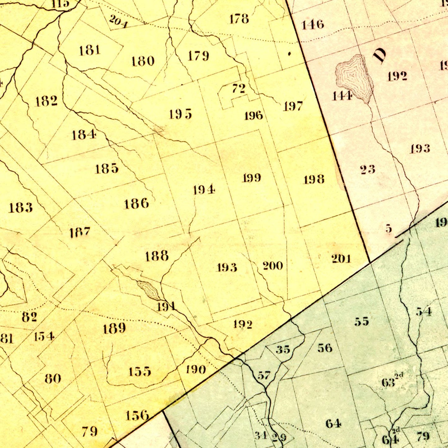 Vintage Map of Pike County, Pennsylvania, 1856