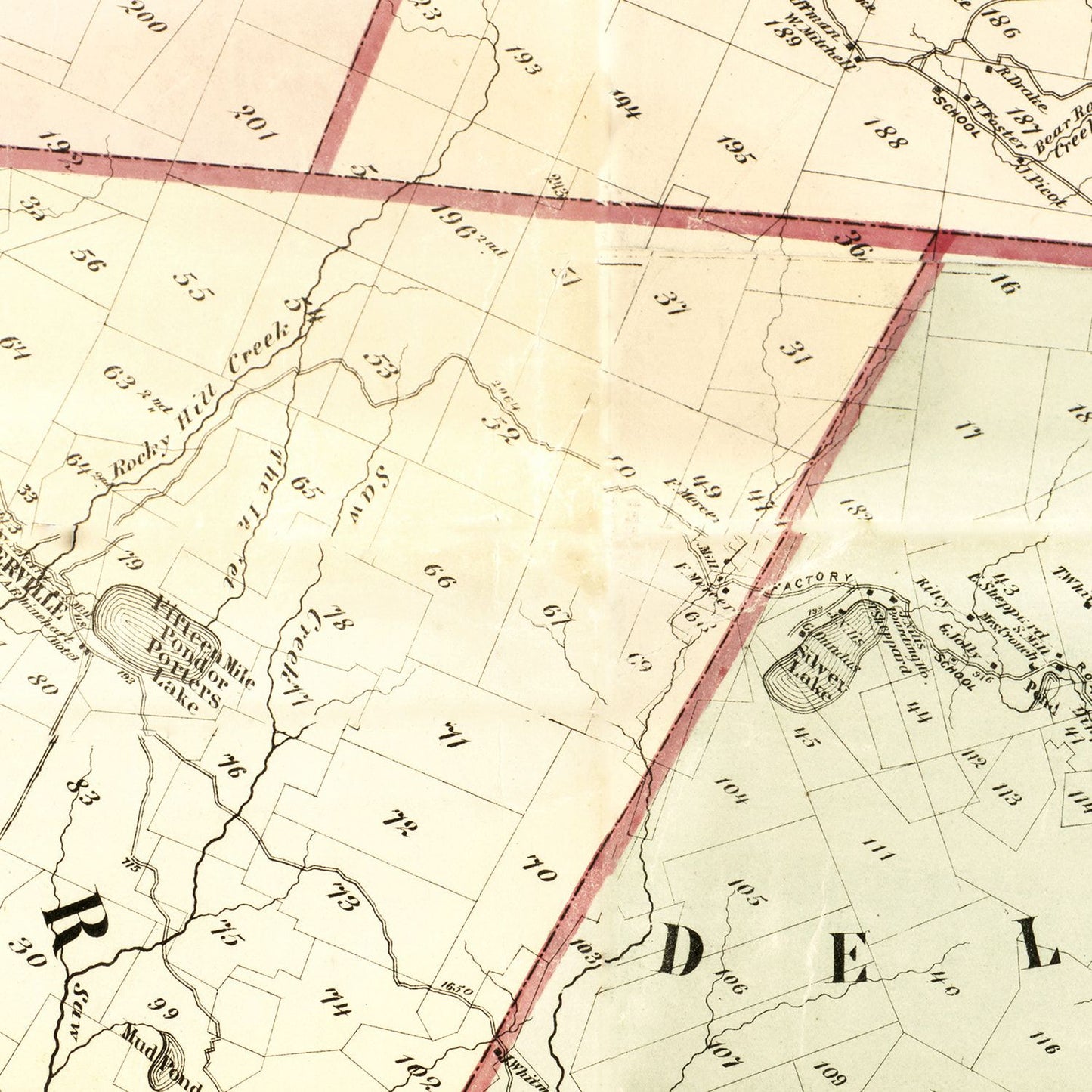 Vintage Map of Pike County, Pennsylvania, 1872