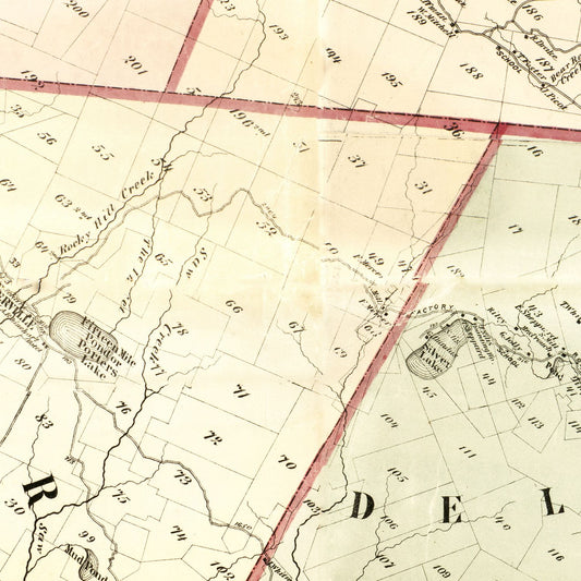 Vintage Map of Pike County, Pennsylvania, 1872
