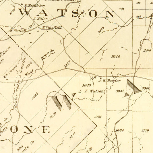 Vintage Map of Warren County, Pennsylvania, 1882