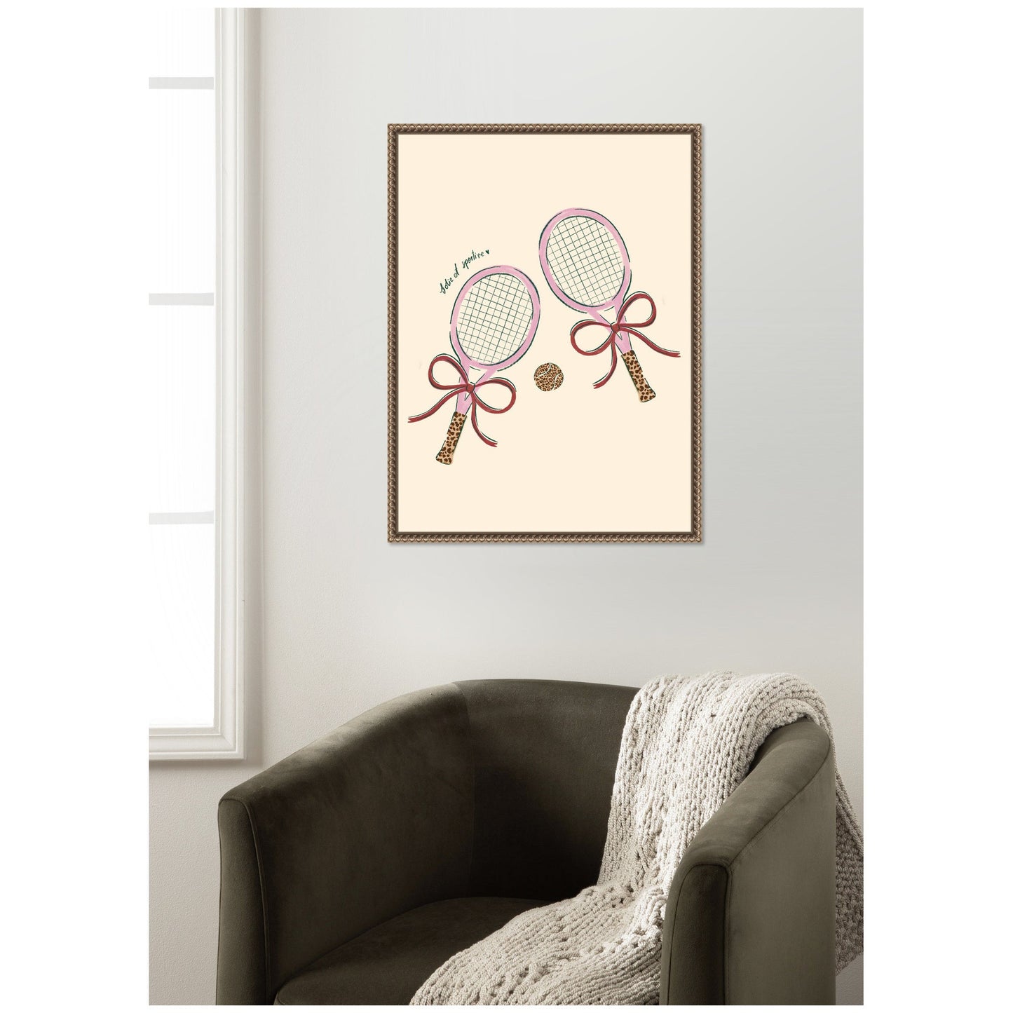 Tennis Club Rackets Framed Canvas Wall Art