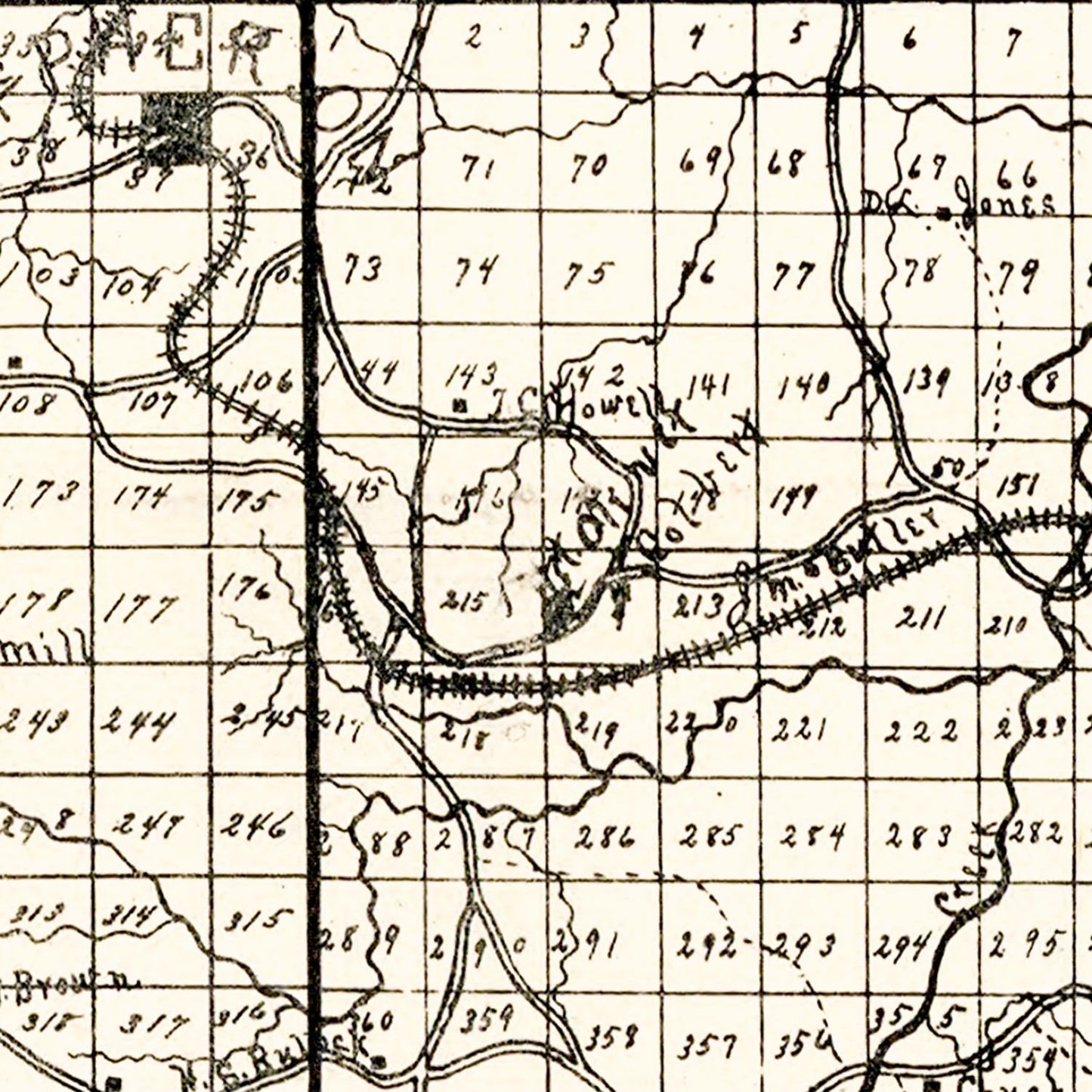 Vintage Map of Paulding County, Georgia, 1896
