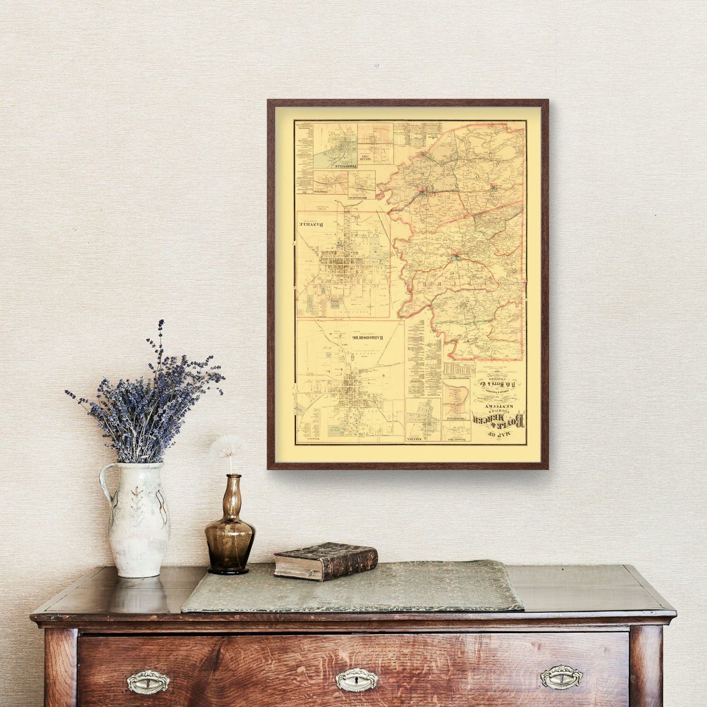 Vintage Map of Boyle County, Kentucky 1876