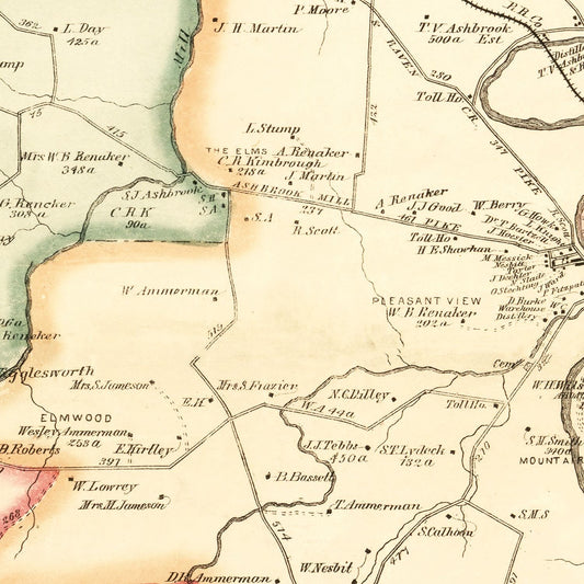 Vintage Map of Harrison County, Kentucky, 1877