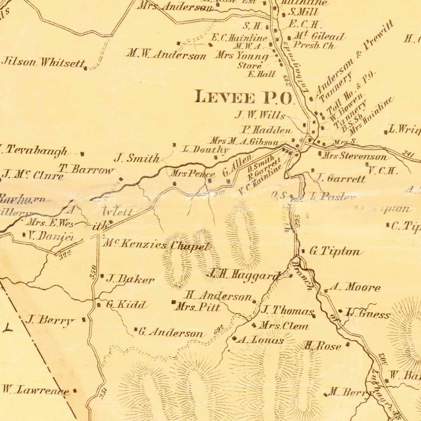 Vintage Map of Montgomery County, Kentucky, 1879