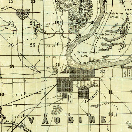 Vintage Map of Jefferson County, Arkansas, 1872