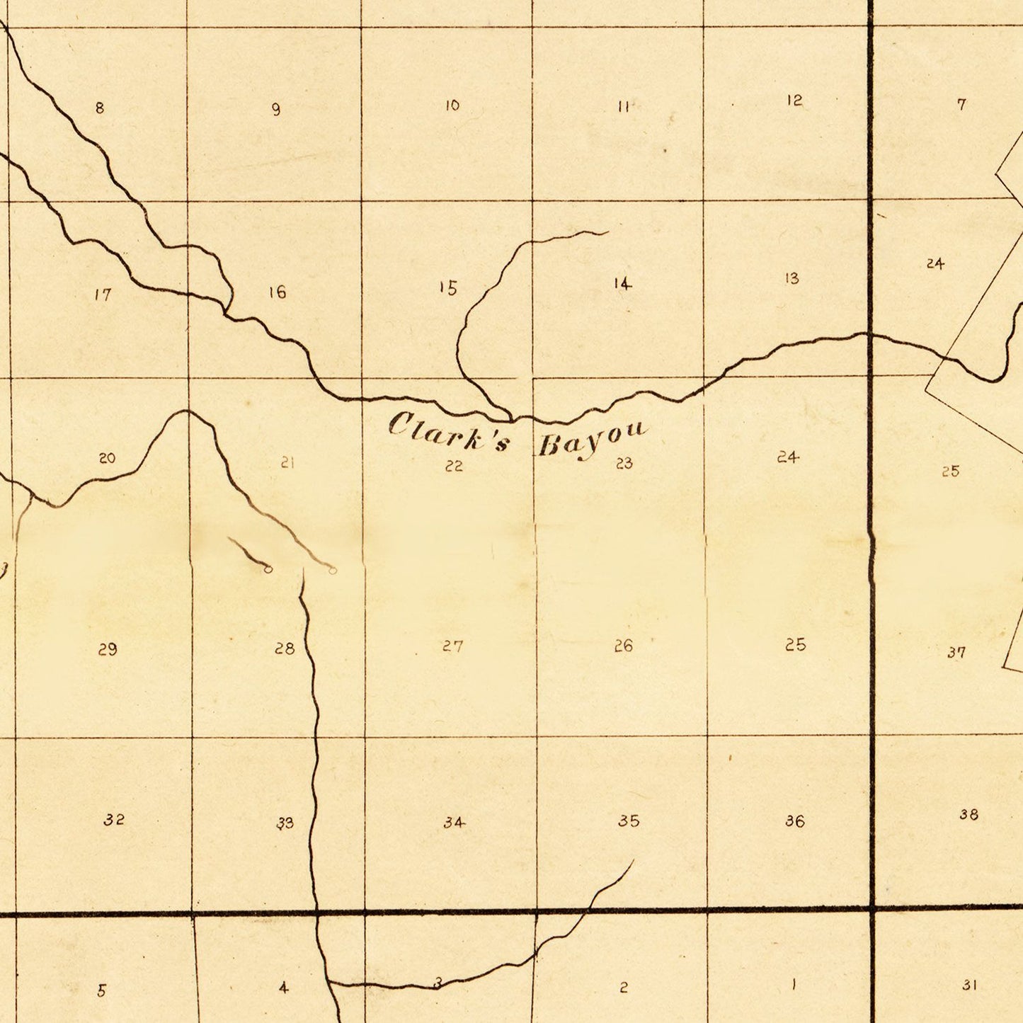 Vintage Map of Tensas Parish, Louisiana, 1860