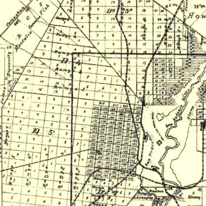 Vintage Map of Bexar County, Texas, 1887
