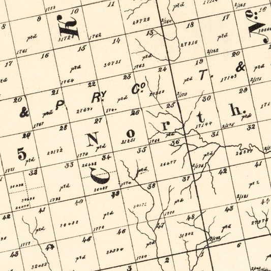 Vintage Map of Borden County, Texas, 1892