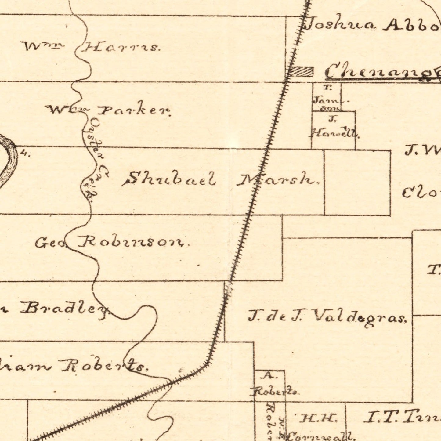 Vintage Map of Brazoria County, Texas, 1877