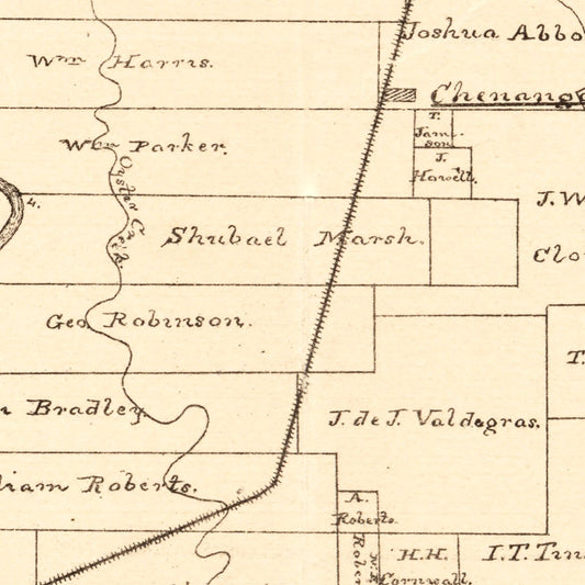 Vintage Map of Brazoria County, Texas, 1877
