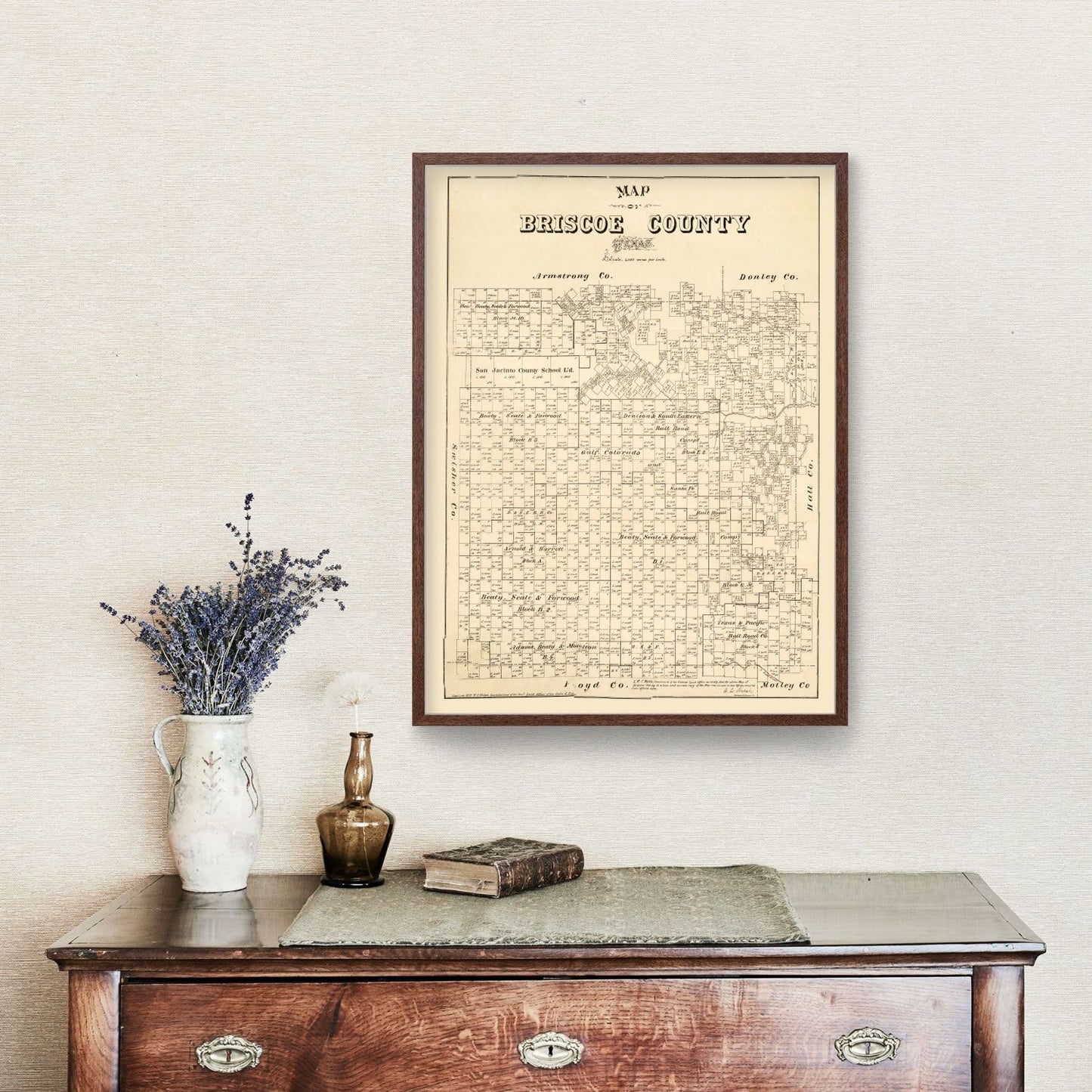 Vintage Map of Briscoe County, Texas, 1897