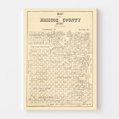 Vintage Map of Briscoe County, Texas, 1897