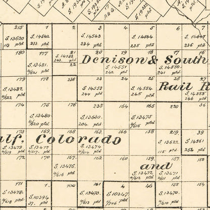 Vintage Map of Briscoe County, Texas, 1897