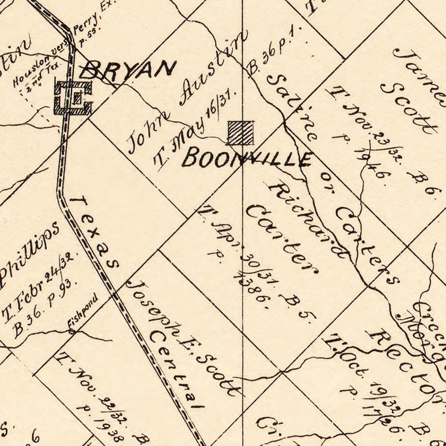 Vintage Map of Brazos County, Texas, 1897