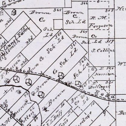 Vintage Map of Brown County, Texas, 1876