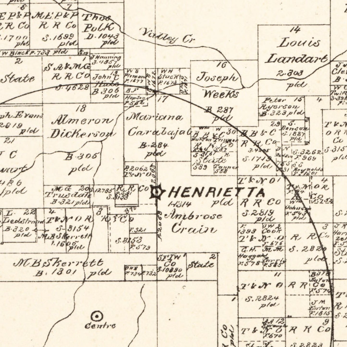 Vintage Map of Clay County, Texas, 1879