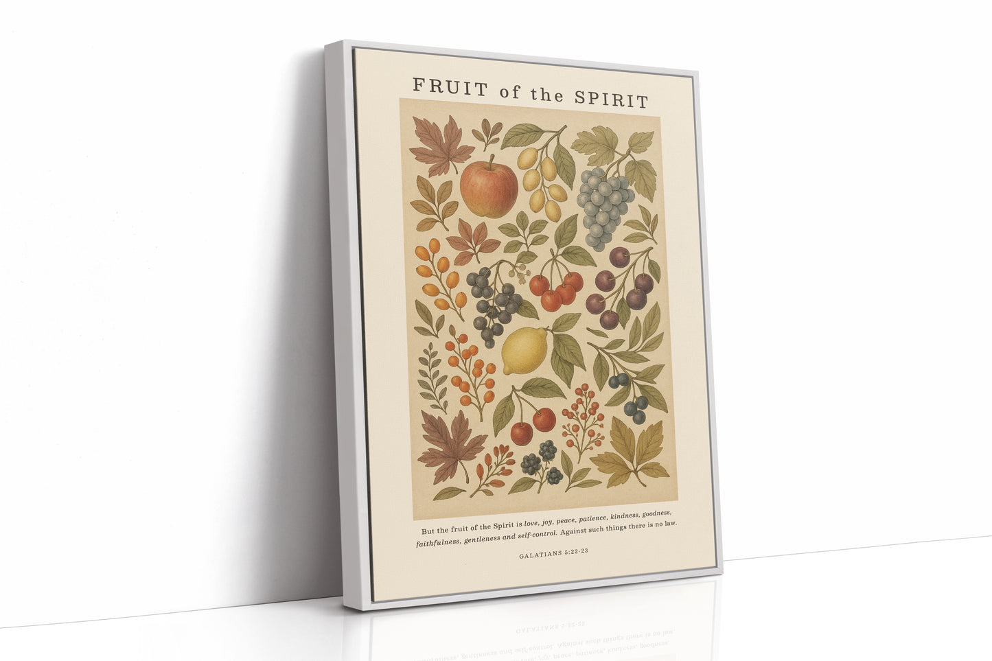 Fruit of the Spirit Botanical Faith Wall Art Print