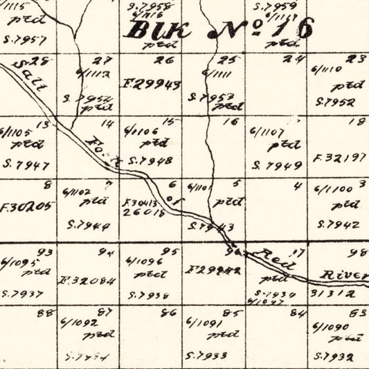 Vintage Map of Collingsworth County, Texas, 1892