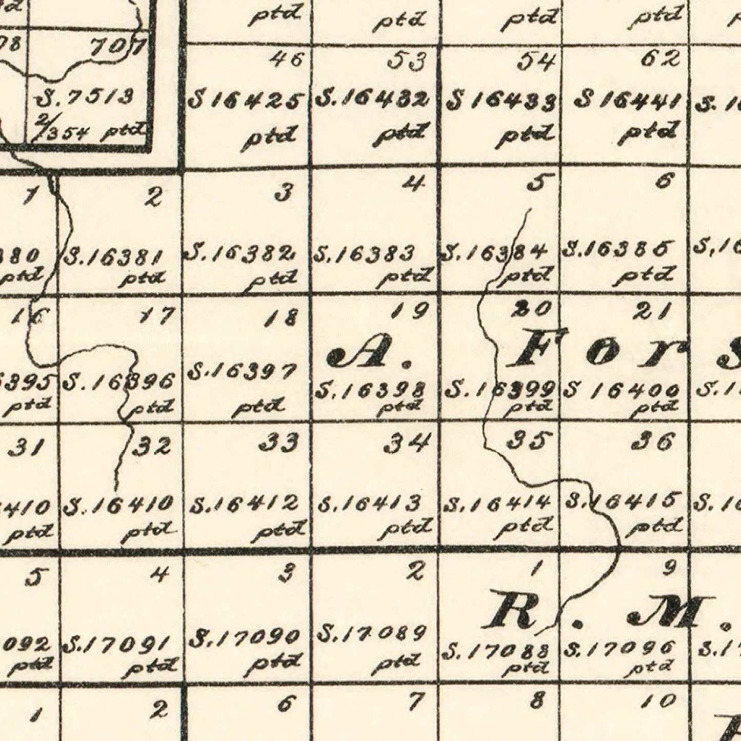 Vintage Map of Cottle County, Texas 1891
