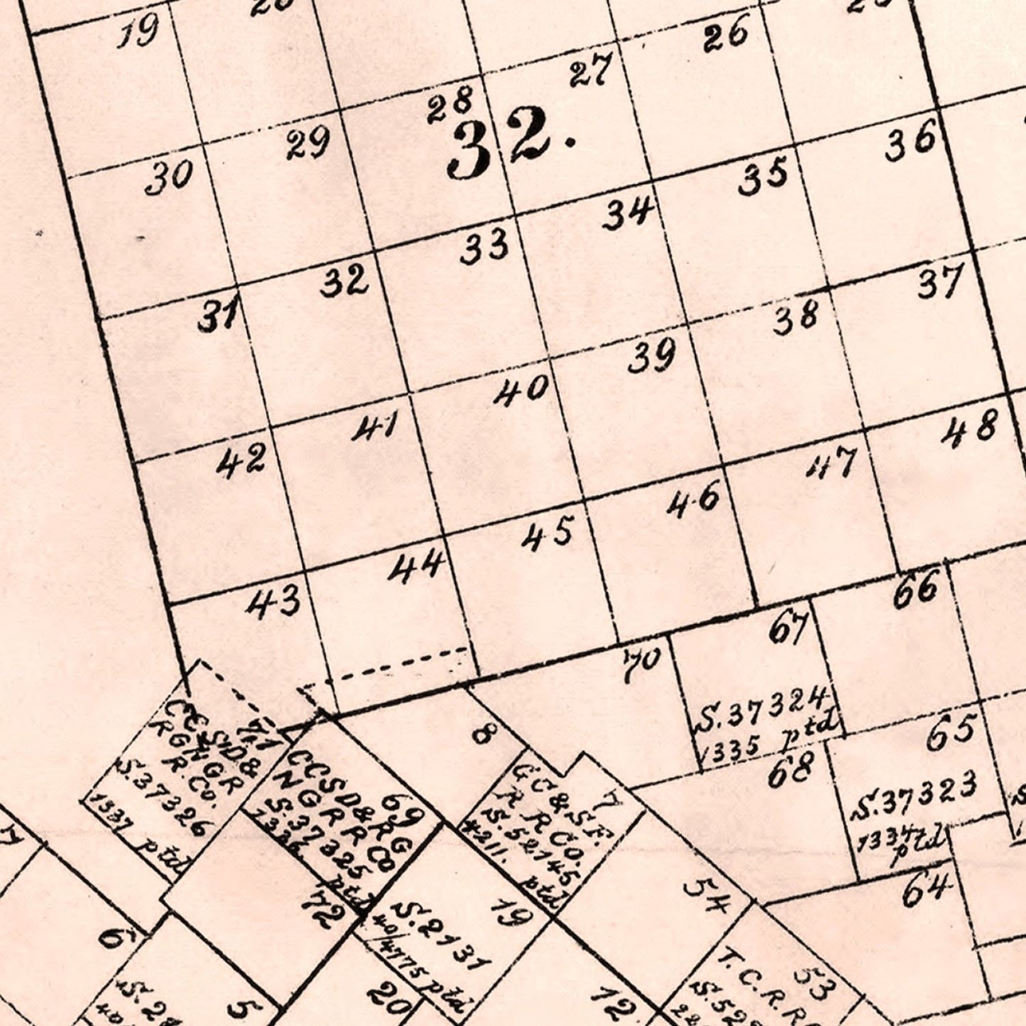 Vintage Map of Crane County, Texas, 1888