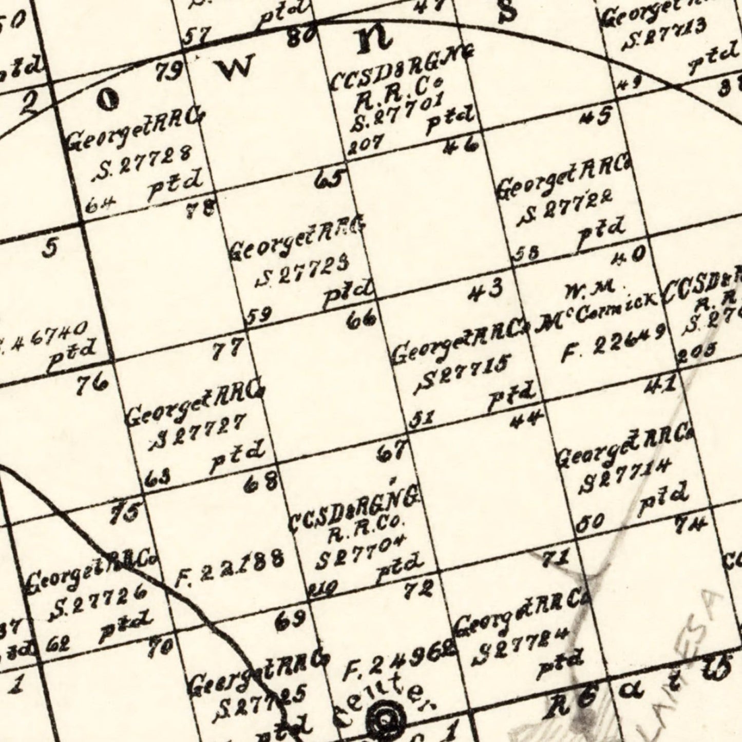 Vintage Map of Dawson County, Texas, 1892