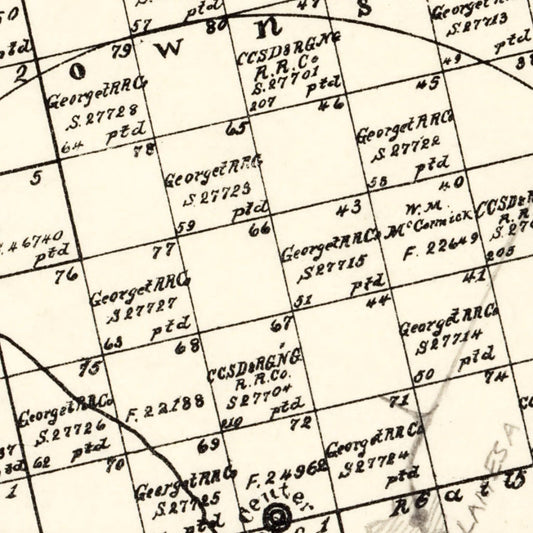 Vintage Map of Dawson County, Texas, 1892