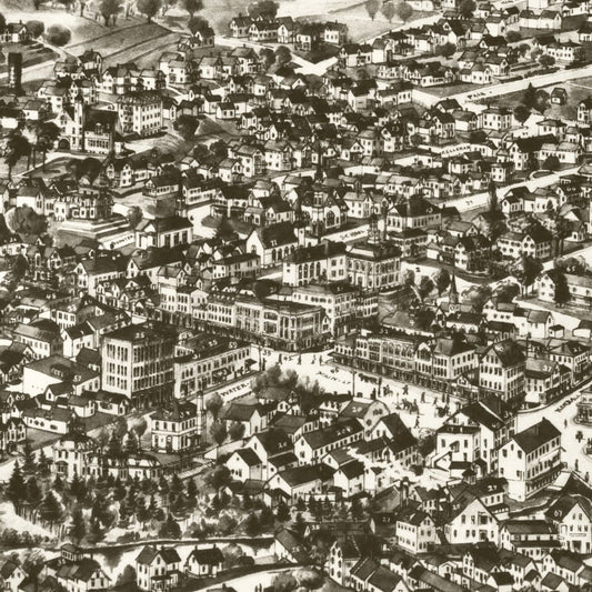 Vintage Map of Houlton, Aroostook County, Maine, 1894