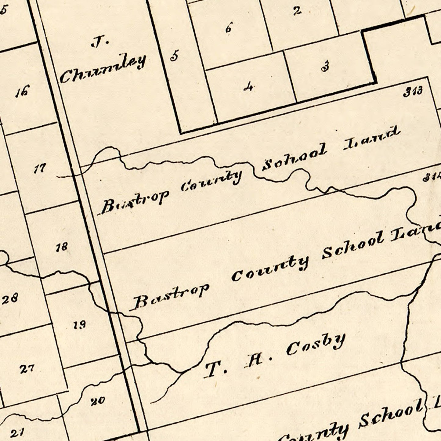Vintage Map of Fisher County, Texas, 1870