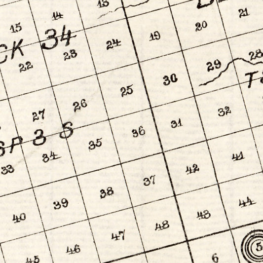 Vintage Map of Glasscock County, Texas, 1890