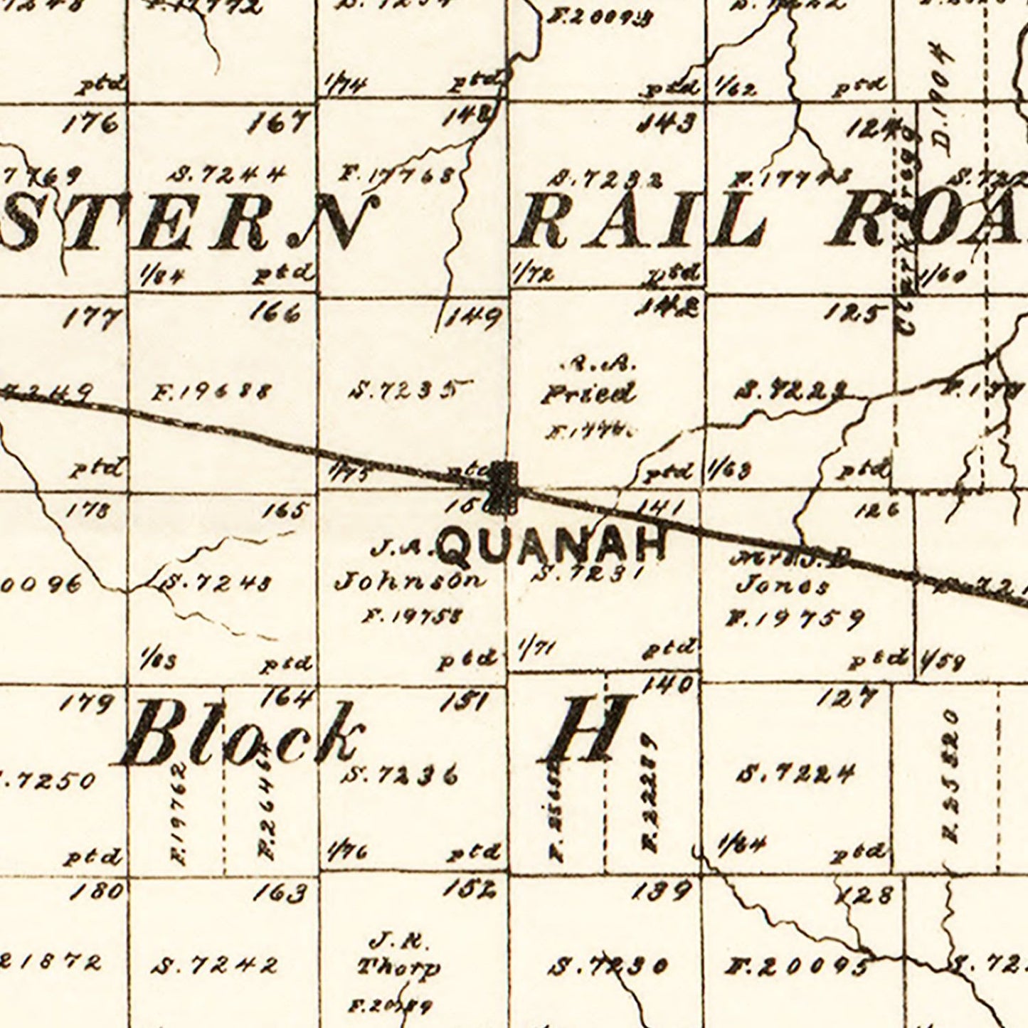Vintage Map of Hardeman County, Texas, 1891