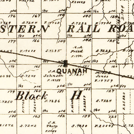 Vintage Map of Hardeman County, Texas, 1891