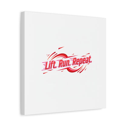 Lift Run Repeat Gym Motivation Canvas Wall Art