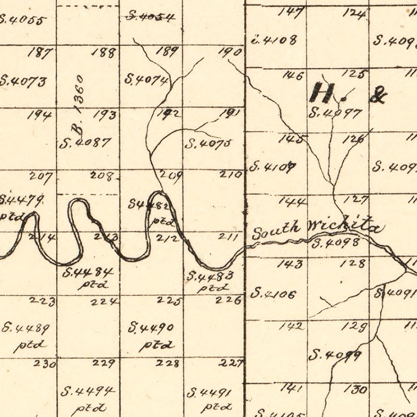 Vintage Map of Knox County, Texas, 1879