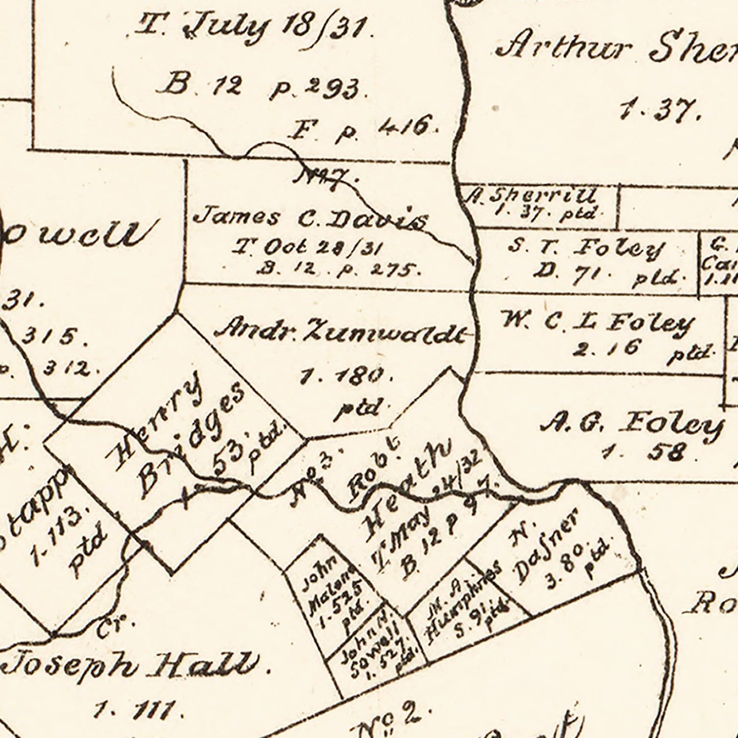 Vintage Map of Lavaca County, Texas, 1879
