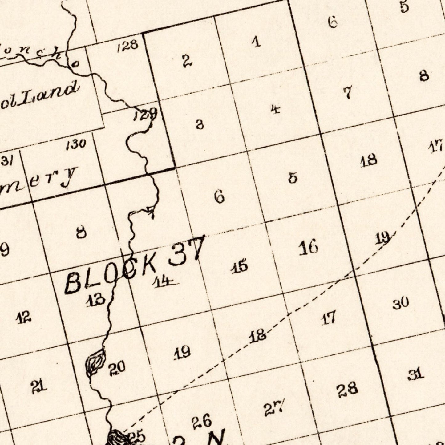 Vintage Map of Martin County, Texas, 1894