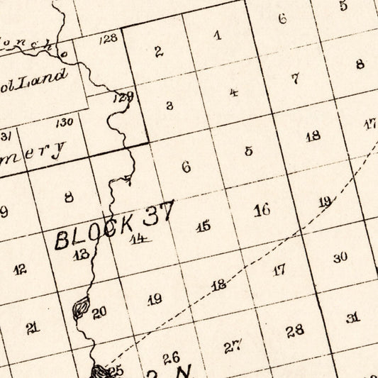 Vintage Map of Martin County, Texas, 1894