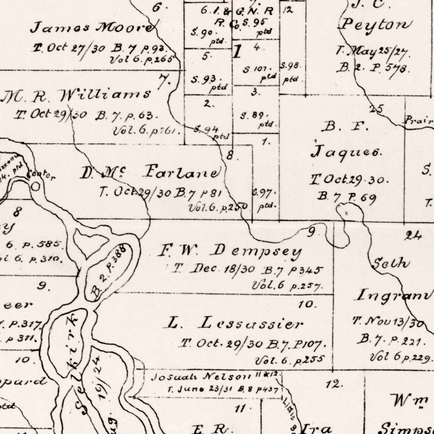 Vintage Map of Matagorda County, Texas, 1879