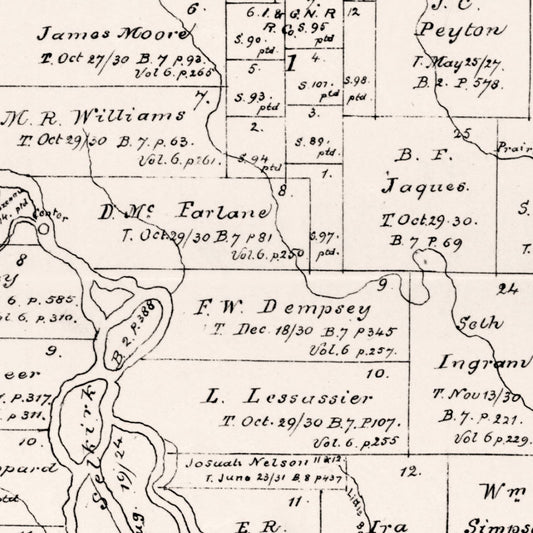 Vintage Map of Matagorda County, Texas, 1879