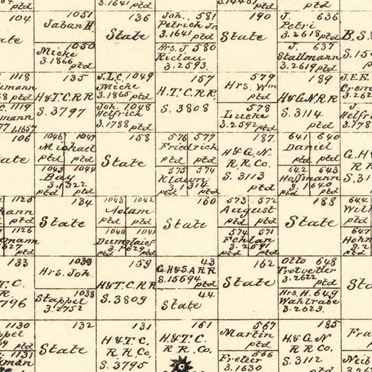 Vintage Map of McCulloch County, Texas, 1879