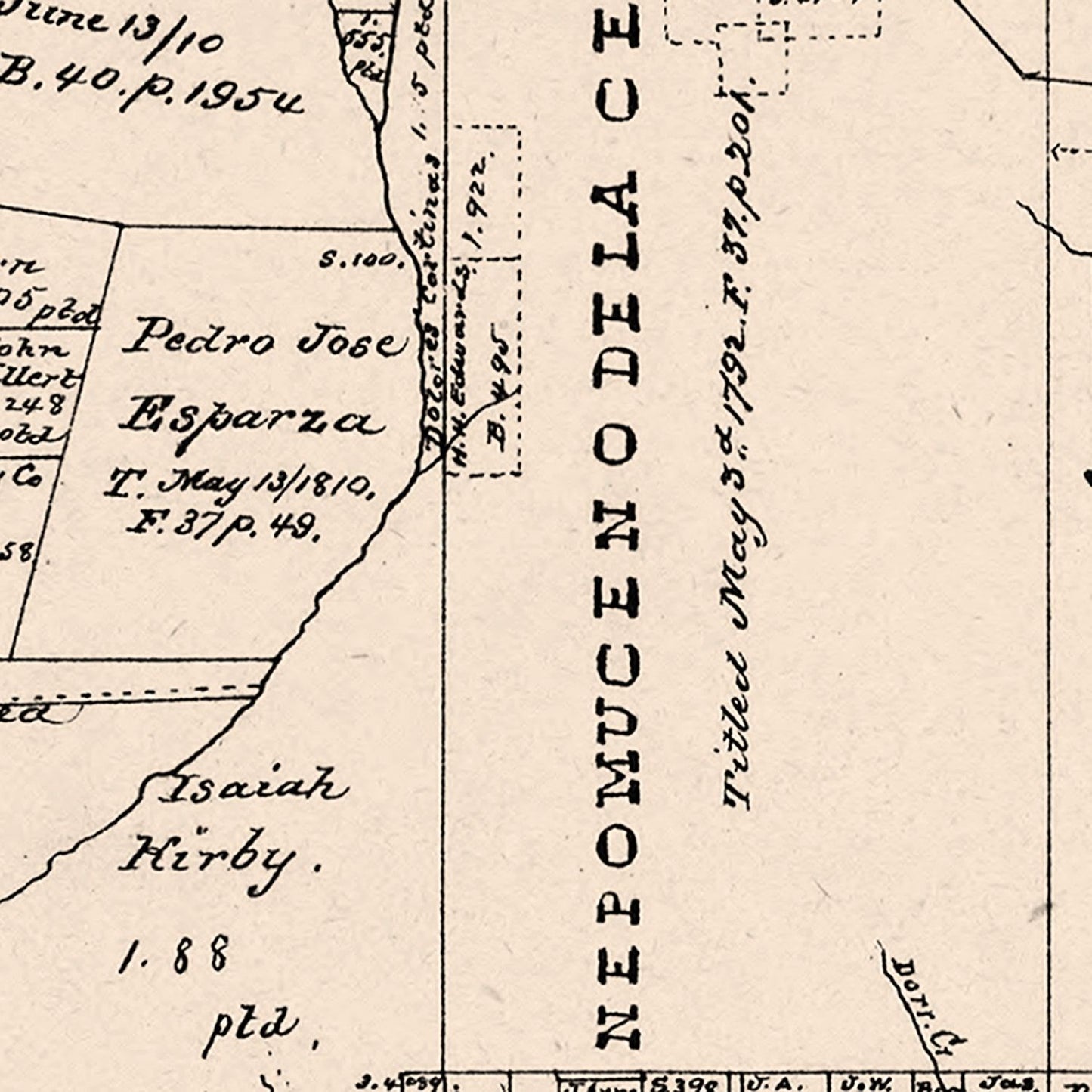 Vintage Map of Nacogdoches County, Texas, 1881