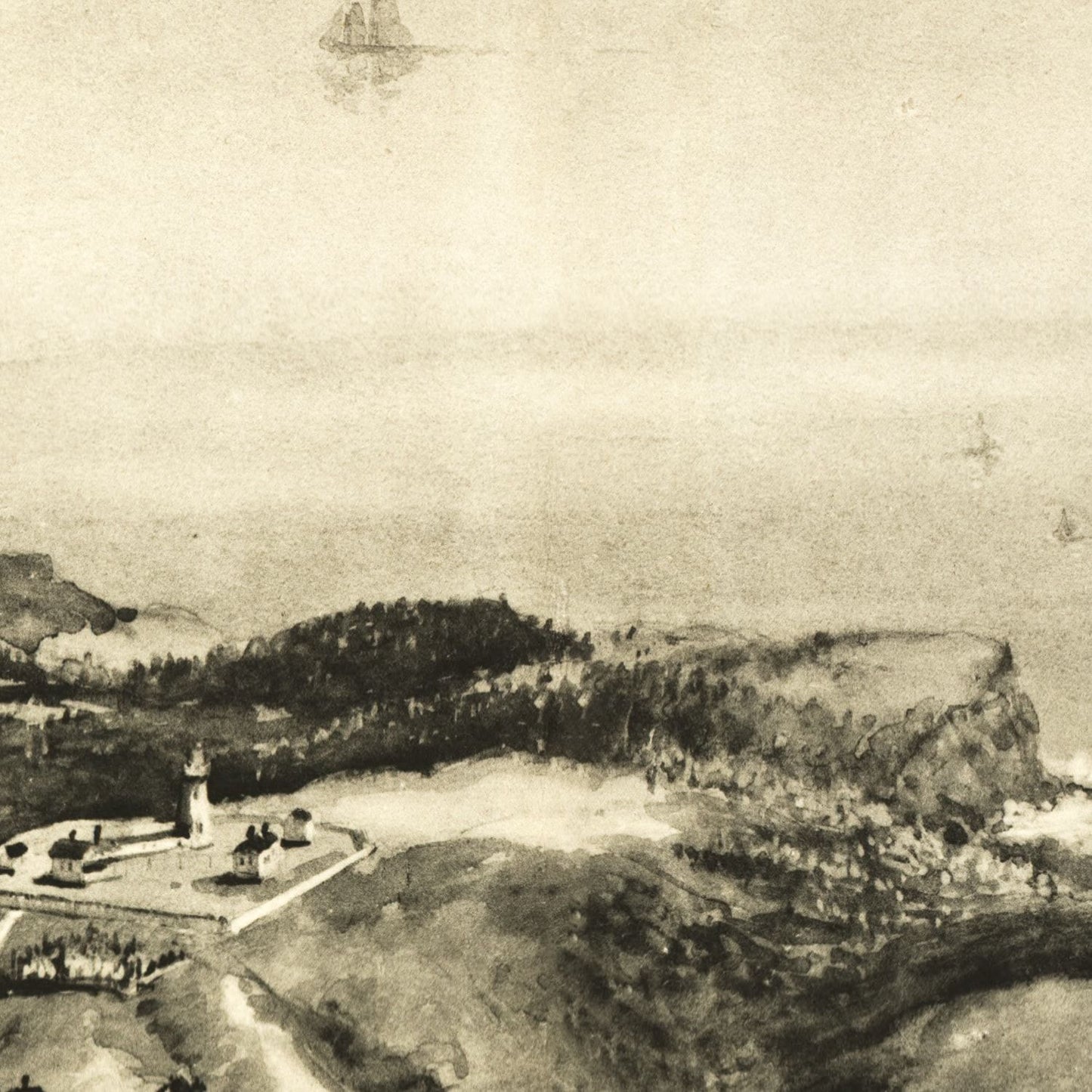 Vintage Map of Monhegan, Maine, 1896