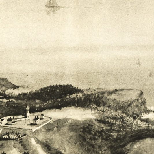 Vintage Map of Monhegan, Maine, 1896