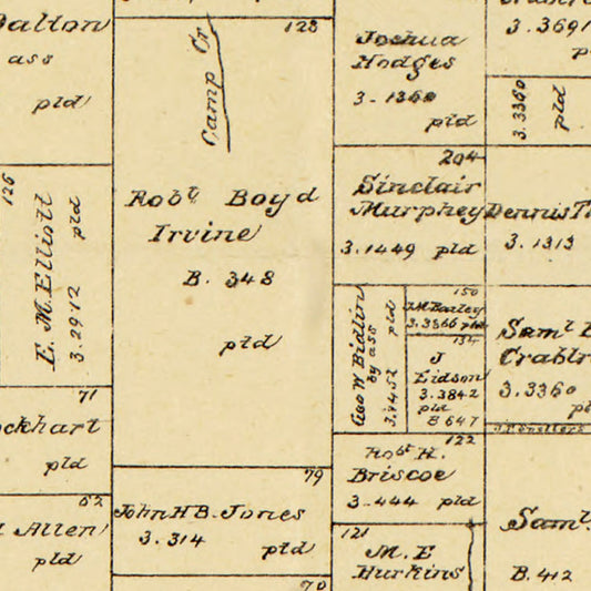 Vintage Map of Rockwall County, Texas, 1880