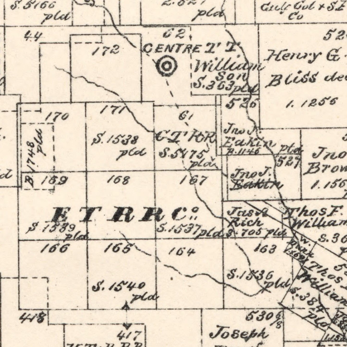 Vintage Map of Runnels County, Texas, 1879
