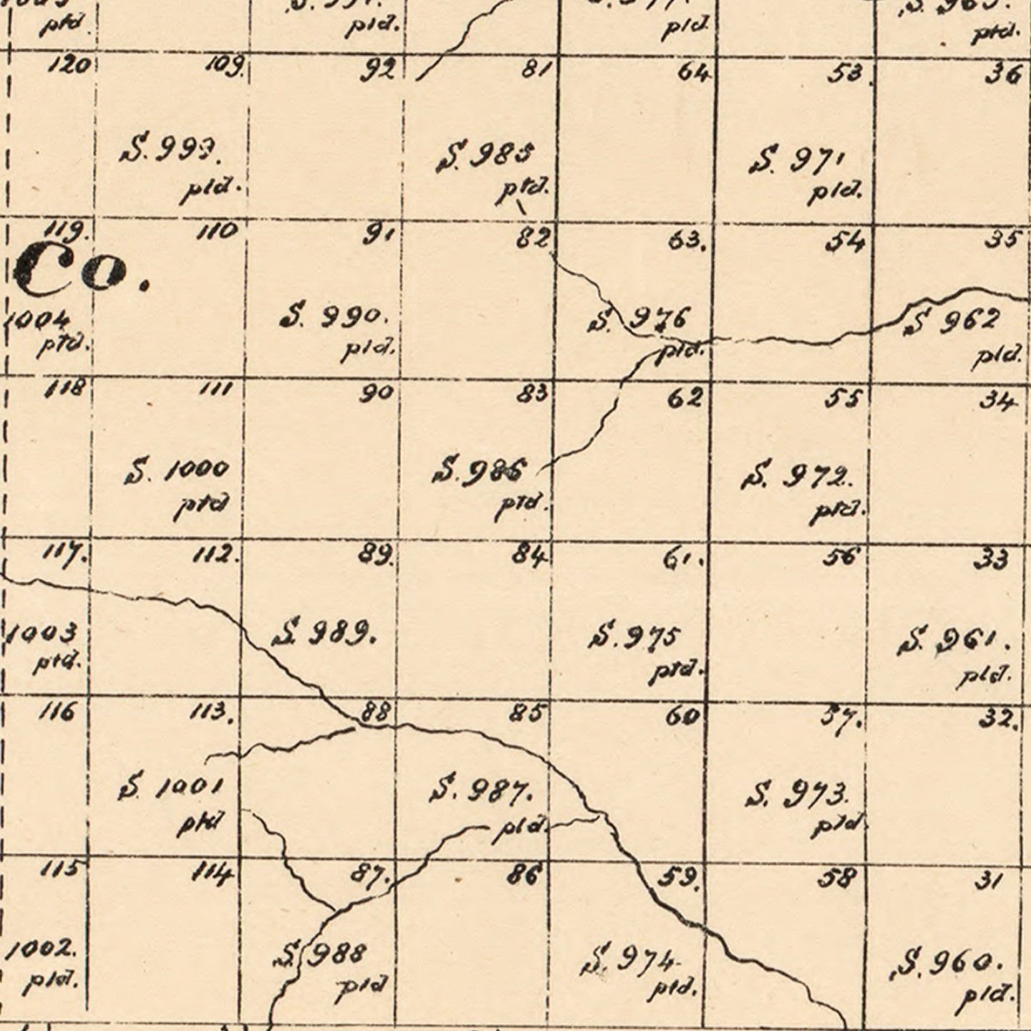 Vintage Map of Shackelford County, Texas, 1879