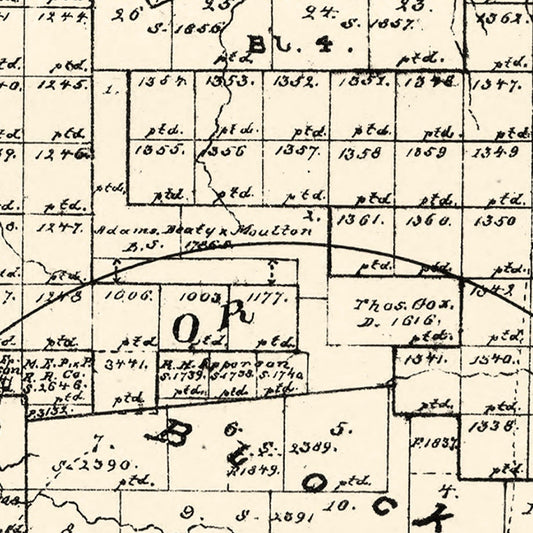 Vintage Map of Stephens County, Texas, 1879 II