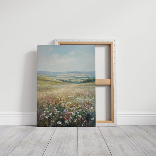 Wildflower Meadow Summer Countryside Landscape Print