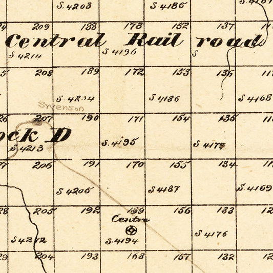 Vintage Map of Stonewall County, Texas, 1880