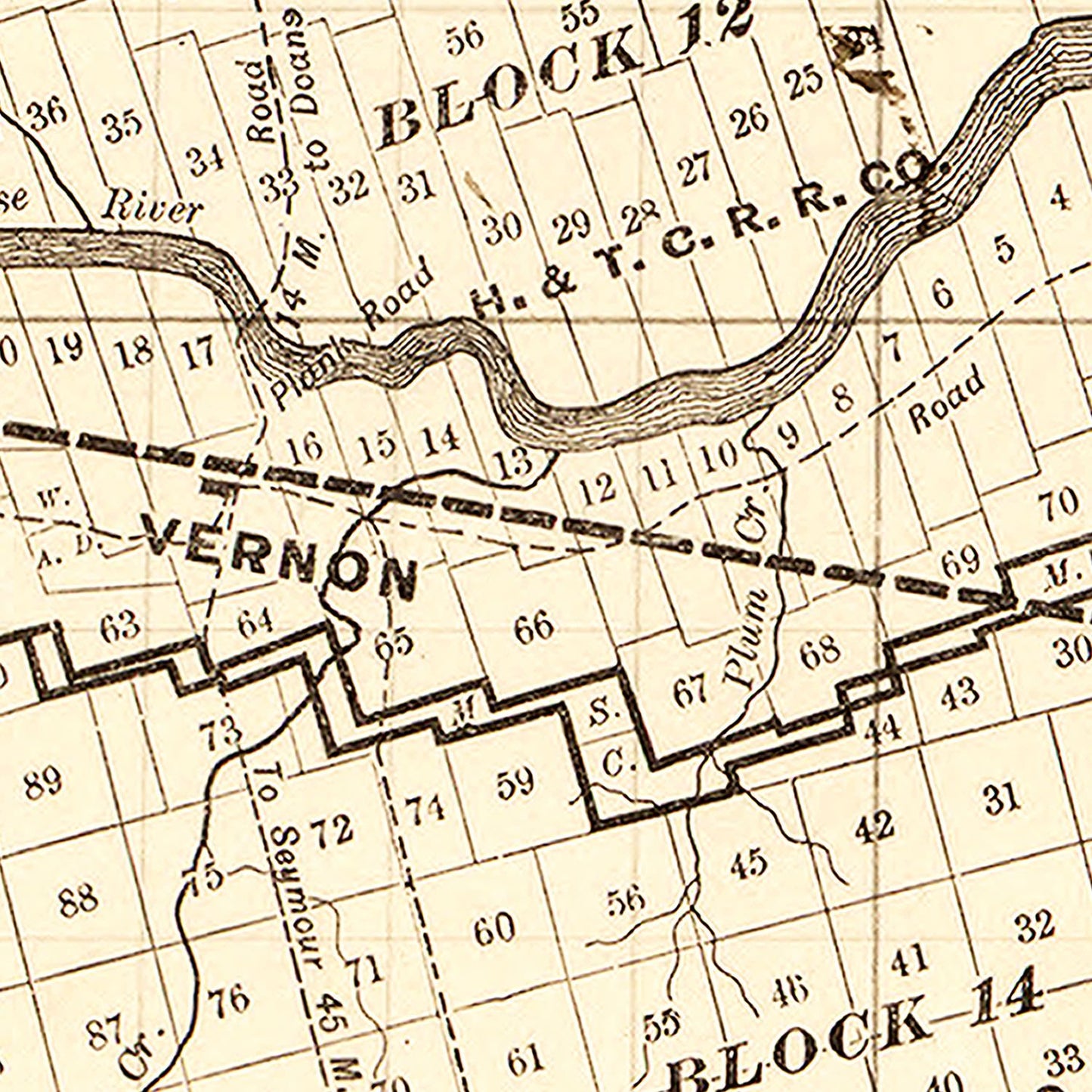 Vintage Map of Wilbarger County, Texas, 1887 (I)